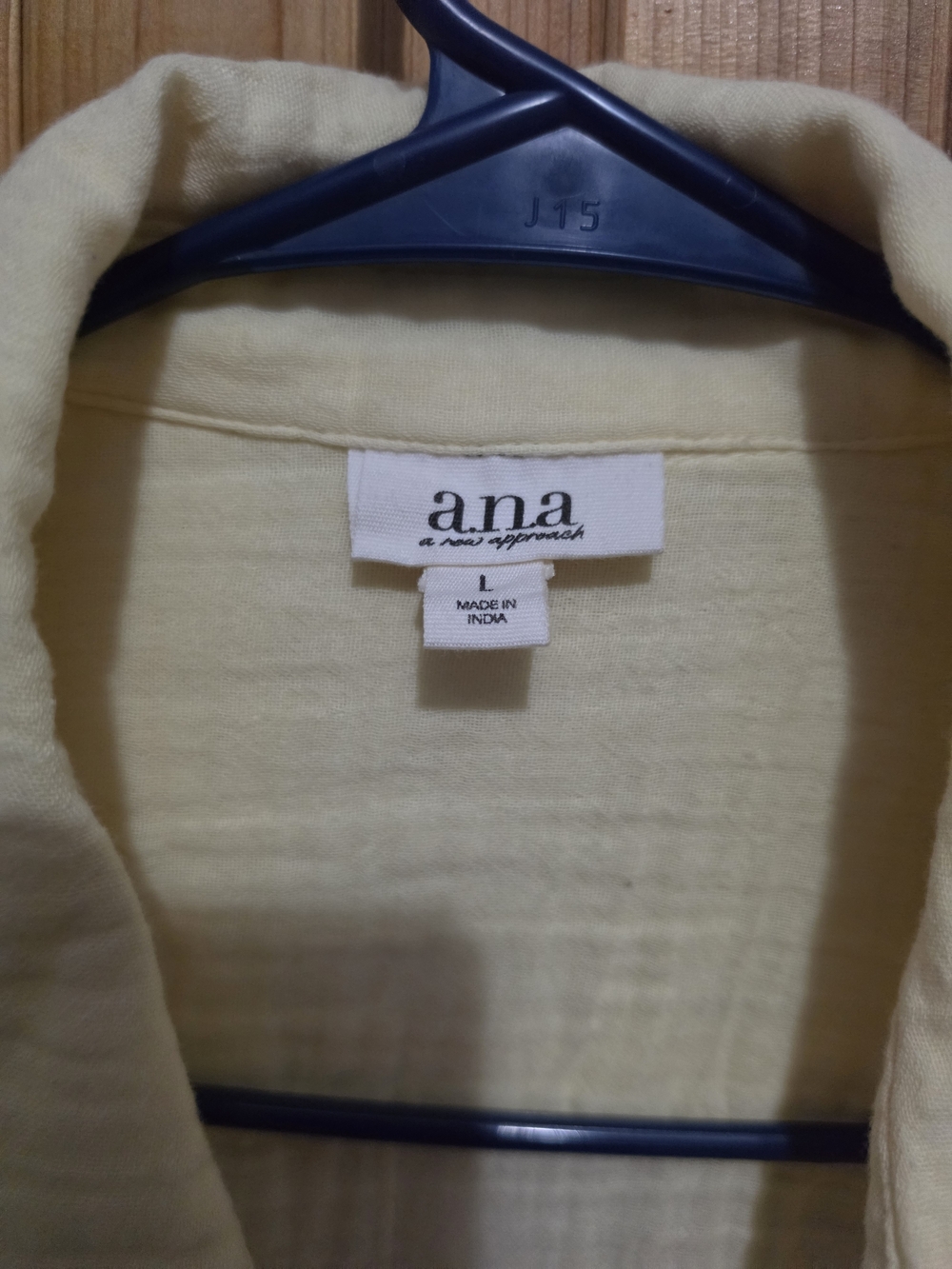a.n.a a new approach -Very Bright Light Yellow Crinkled Gauze Button-Down Shirt - Picture 11 of 11